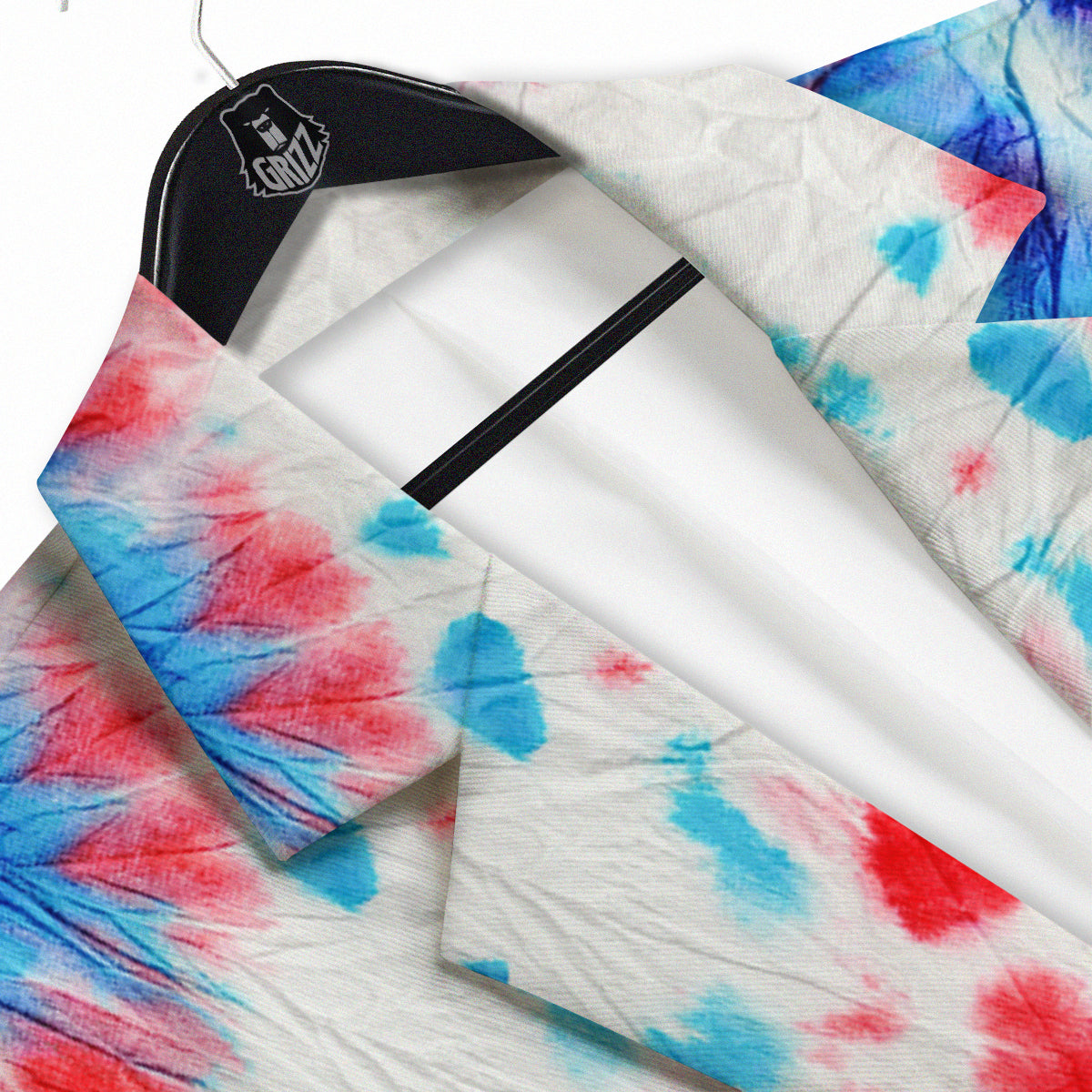 Flower Abstract Mark Red And Blue Print Men's Sport Coat-grizzshop