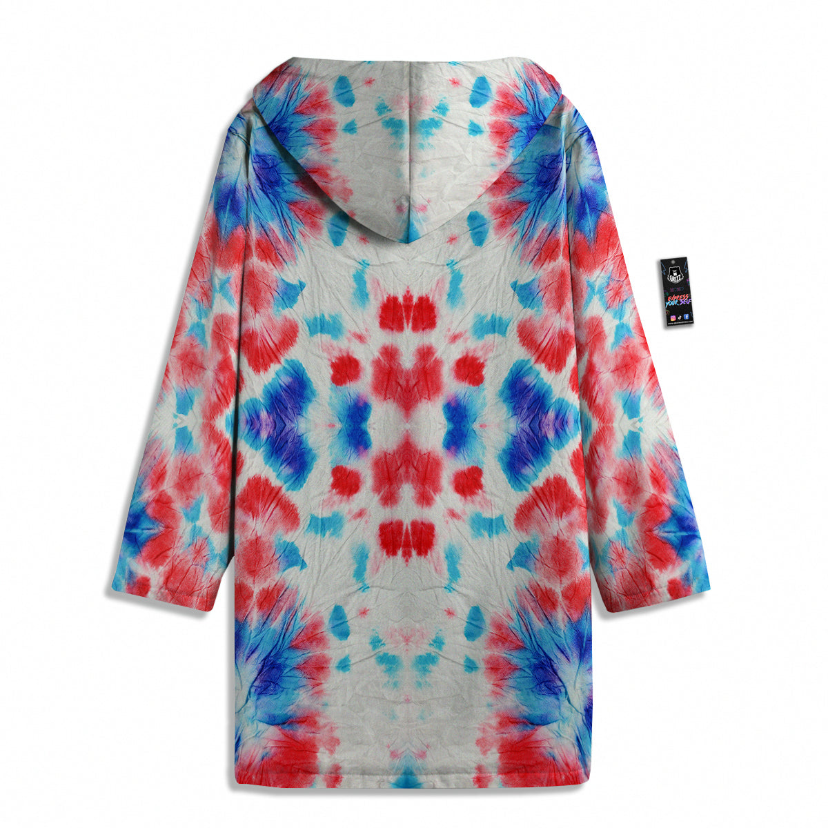 Flower Abstract Mark Red And Blue Print Men's Windbreaker Jacket-grizzshop