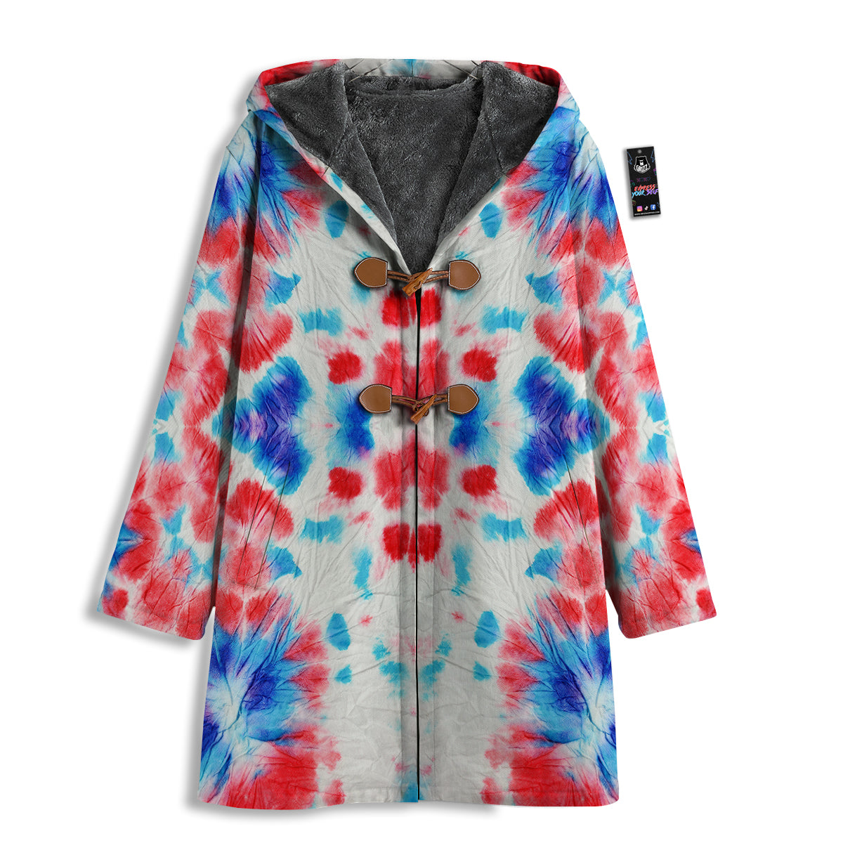 Flower Abstract Mark Red And Blue Print Men's Windbreaker Jacket-grizzshop