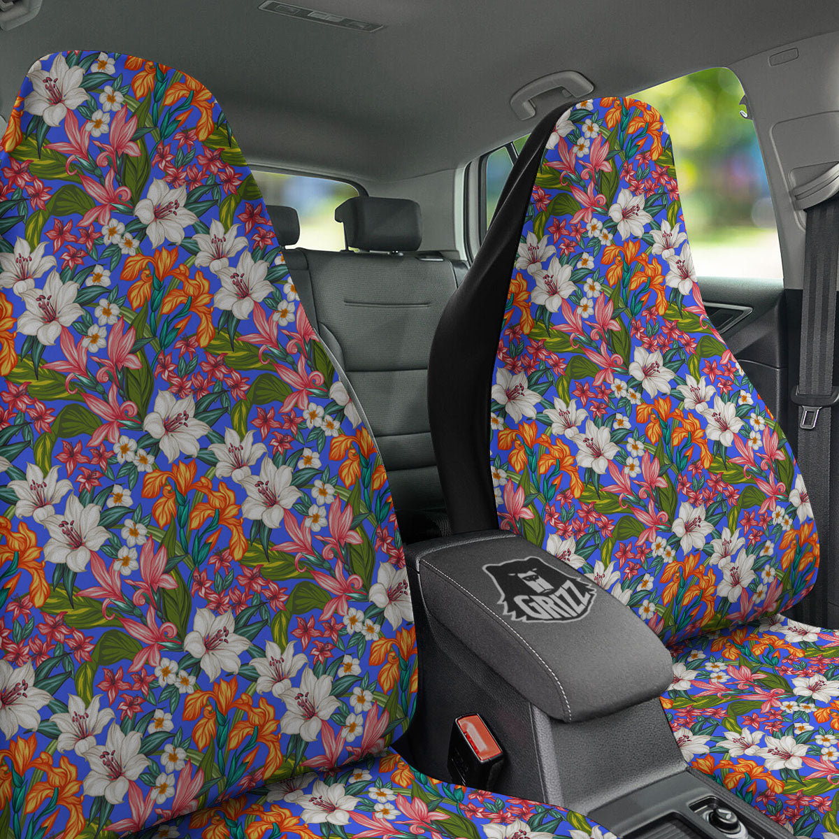 Flower Aloha Hawaiian Print Car Seat Covers-grizzshop