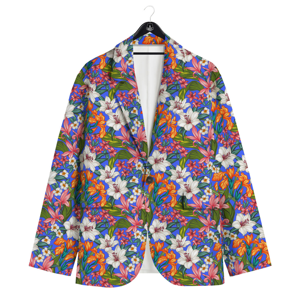 Flower Aloha Hawaiian Print Men's Sport Coat-grizzshop