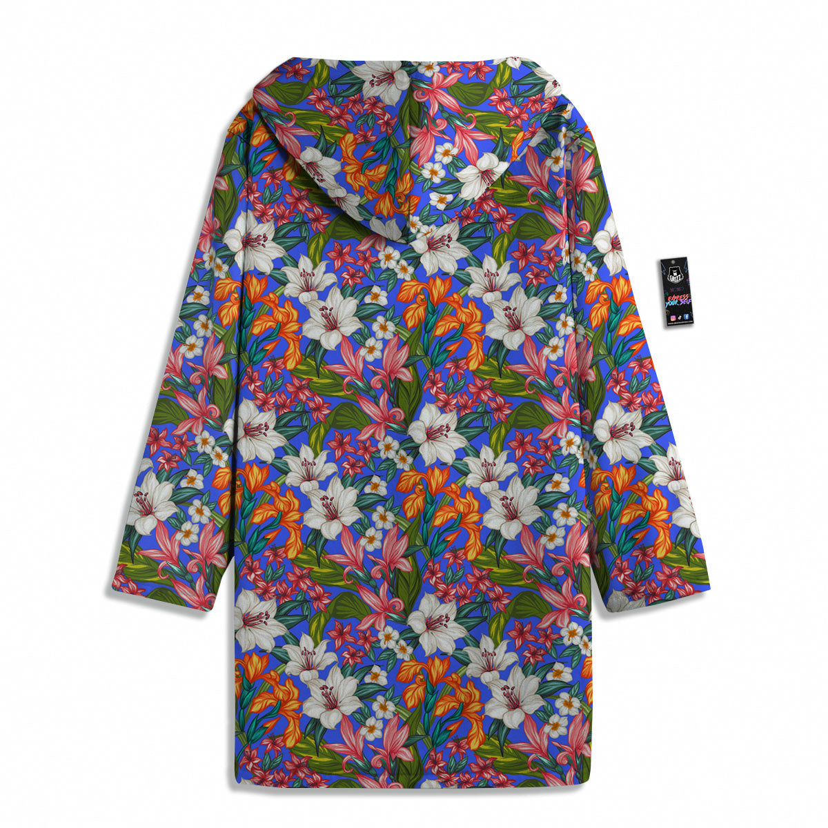 Flower Aloha Hawaiian Print Men's Windbreaker Jacket-grizzshop