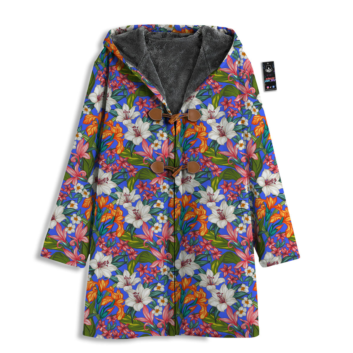 Flower Aloha Hawaiian Print Men's Windbreaker Jacket-grizzshop