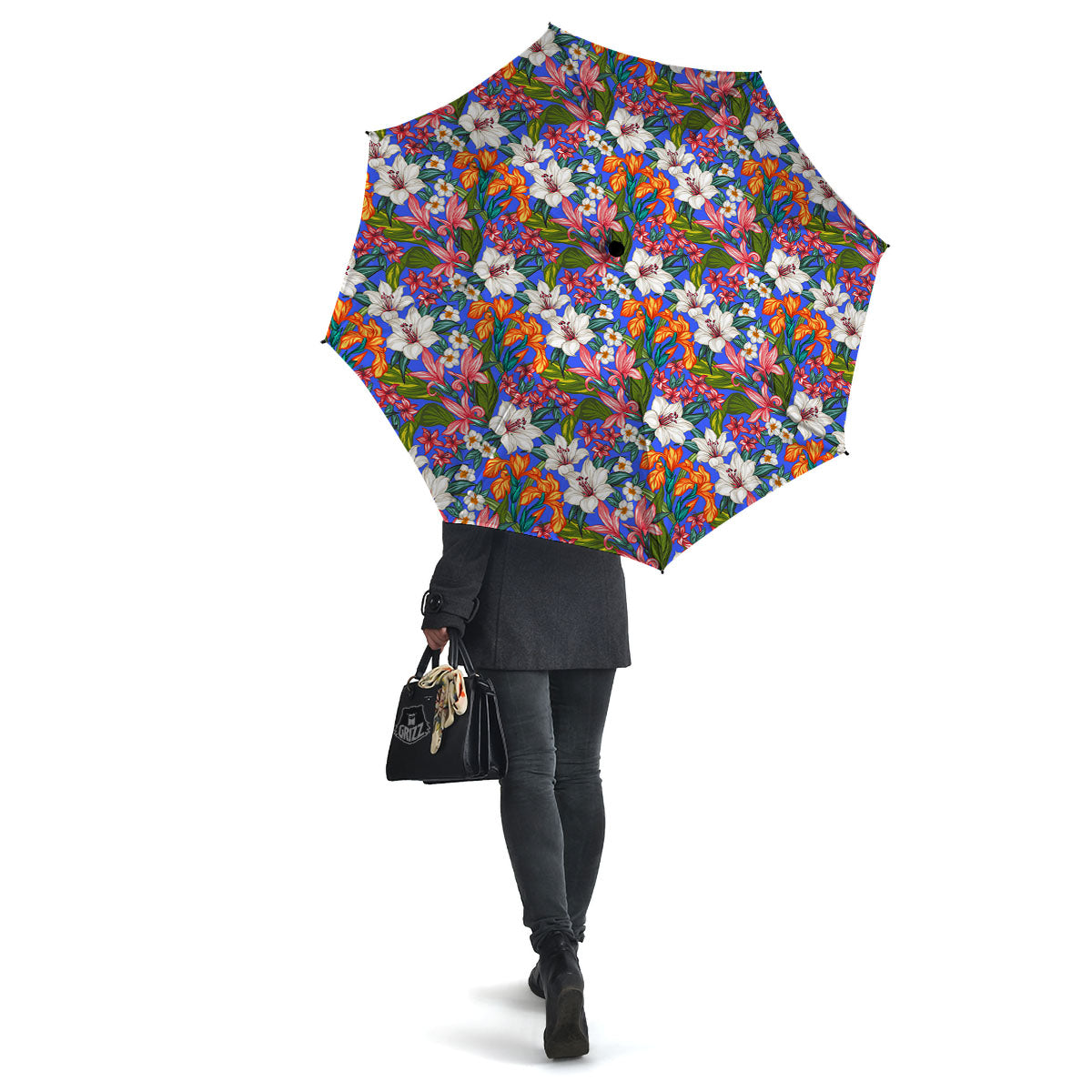 Flower Aloha Hawaiian Print Umbrella-grizzshop