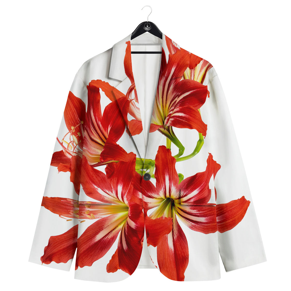 Flower Amaryllis Print Men's Sport Coat-grizzshop