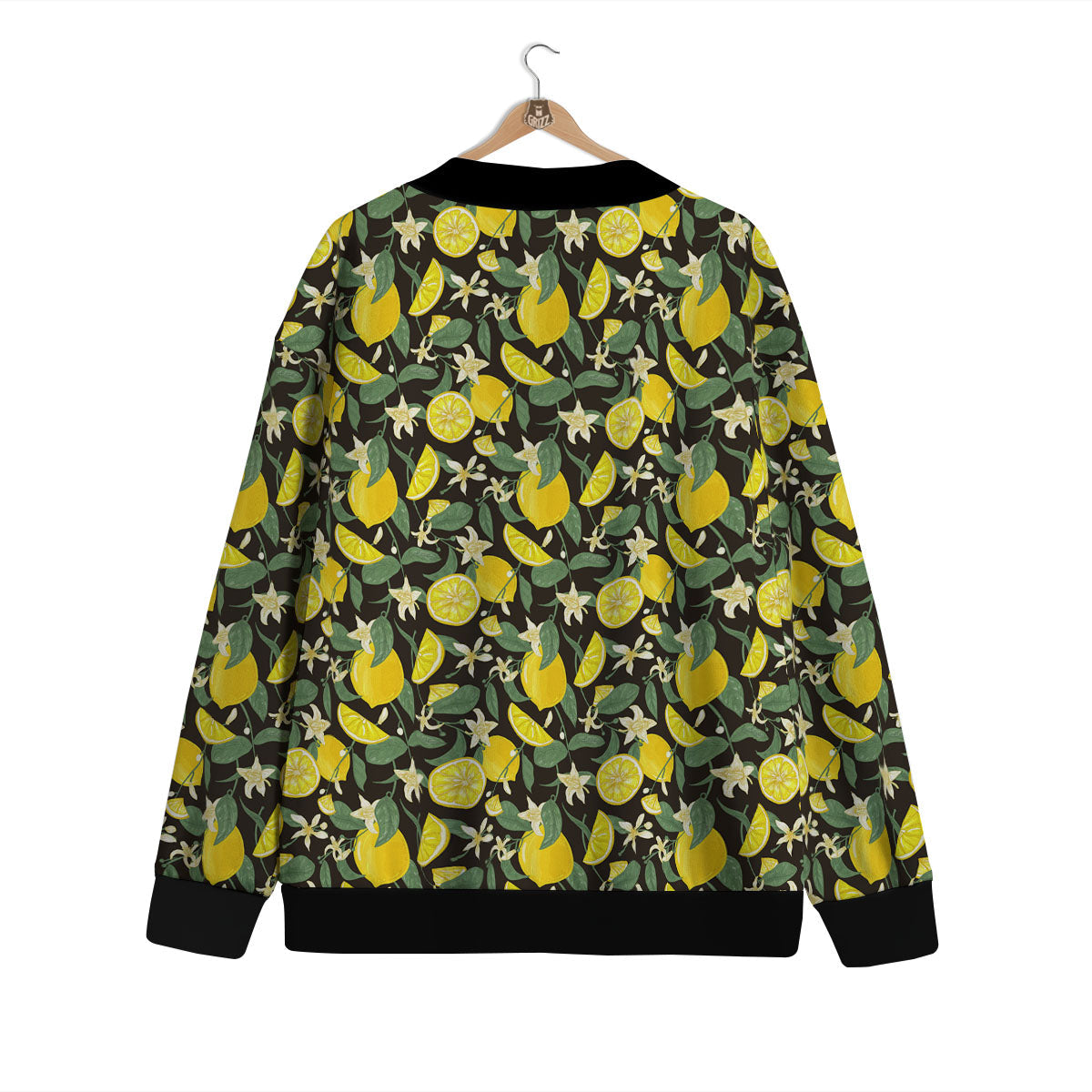 Flower And Lemon Print Pattern Cardigan-grizzshop