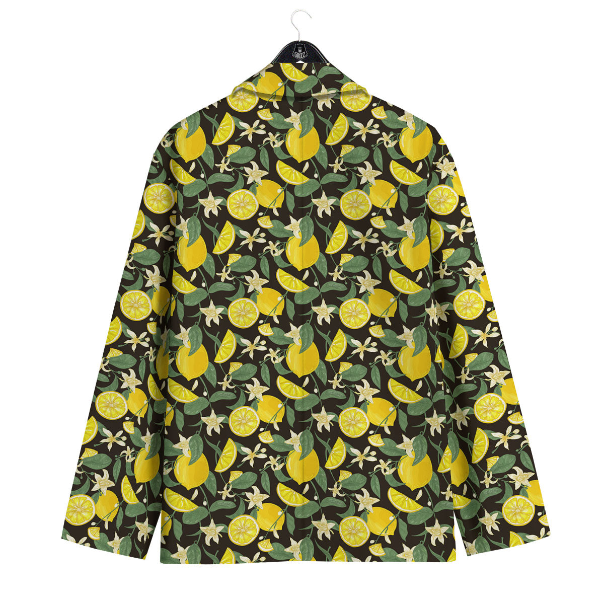 Flower And Lemon Print Pattern Men's Sport Coat-grizzshop