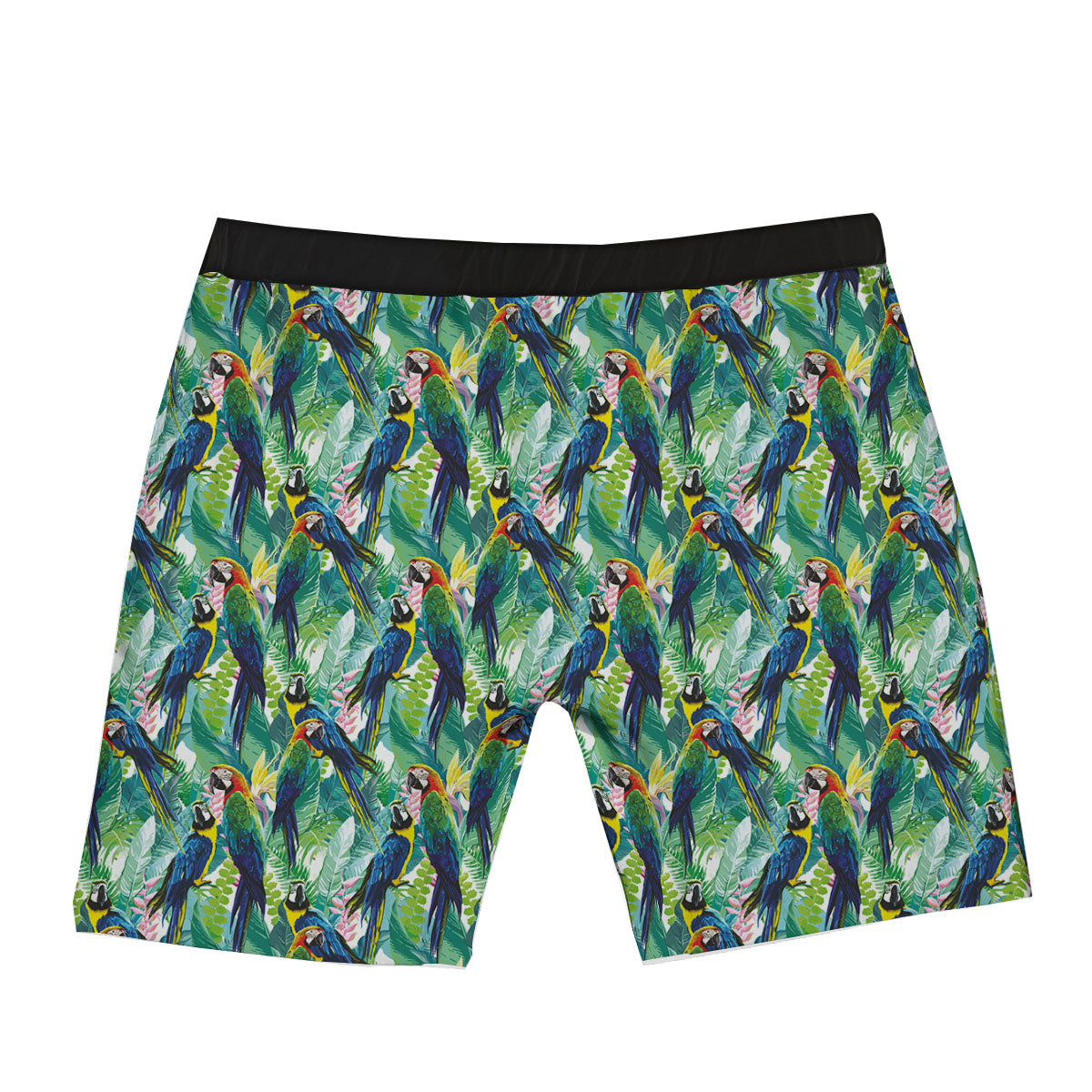 Flower And Parrot Print Pattern Boxer Briefs-grizzshop