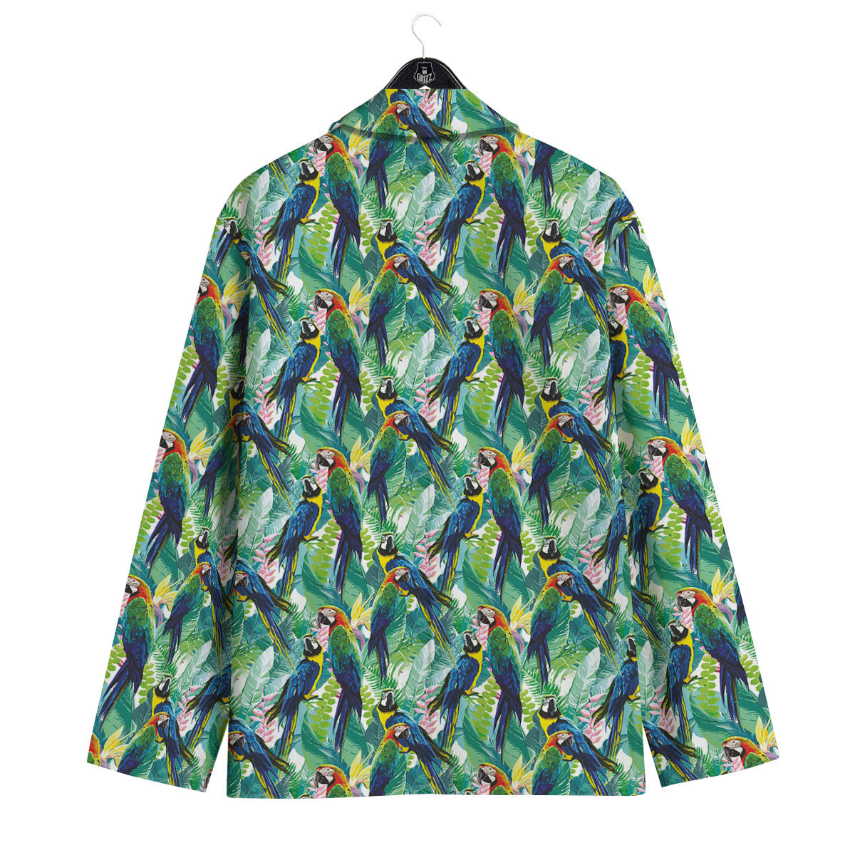 Flower And Parrot Print Pattern Men's Sport Coat-grizzshop
