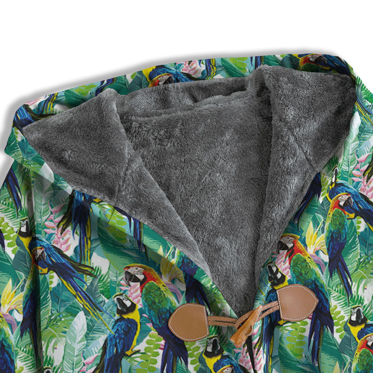 Flower And Parrot Print Pattern Men's Windbreaker Jacket-grizzshop