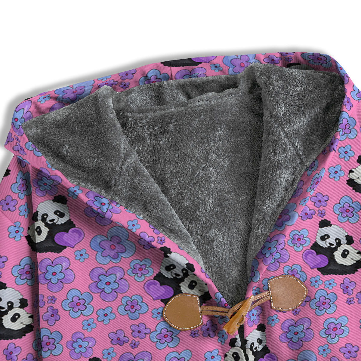 Flower And Purple Panda Print Pattern Men's Windbreaker Jacket-grizzshop