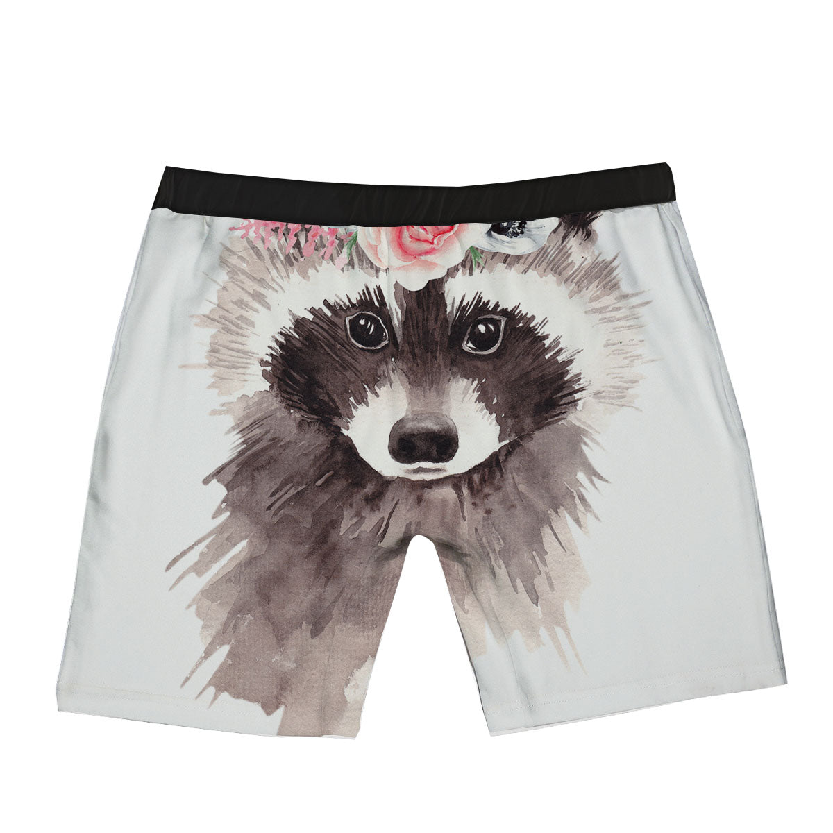 Flower And Raccoon Print Boxer Briefs-grizzshop