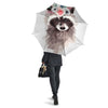 Flower And Raccoon Print Umbrella-grizzshop