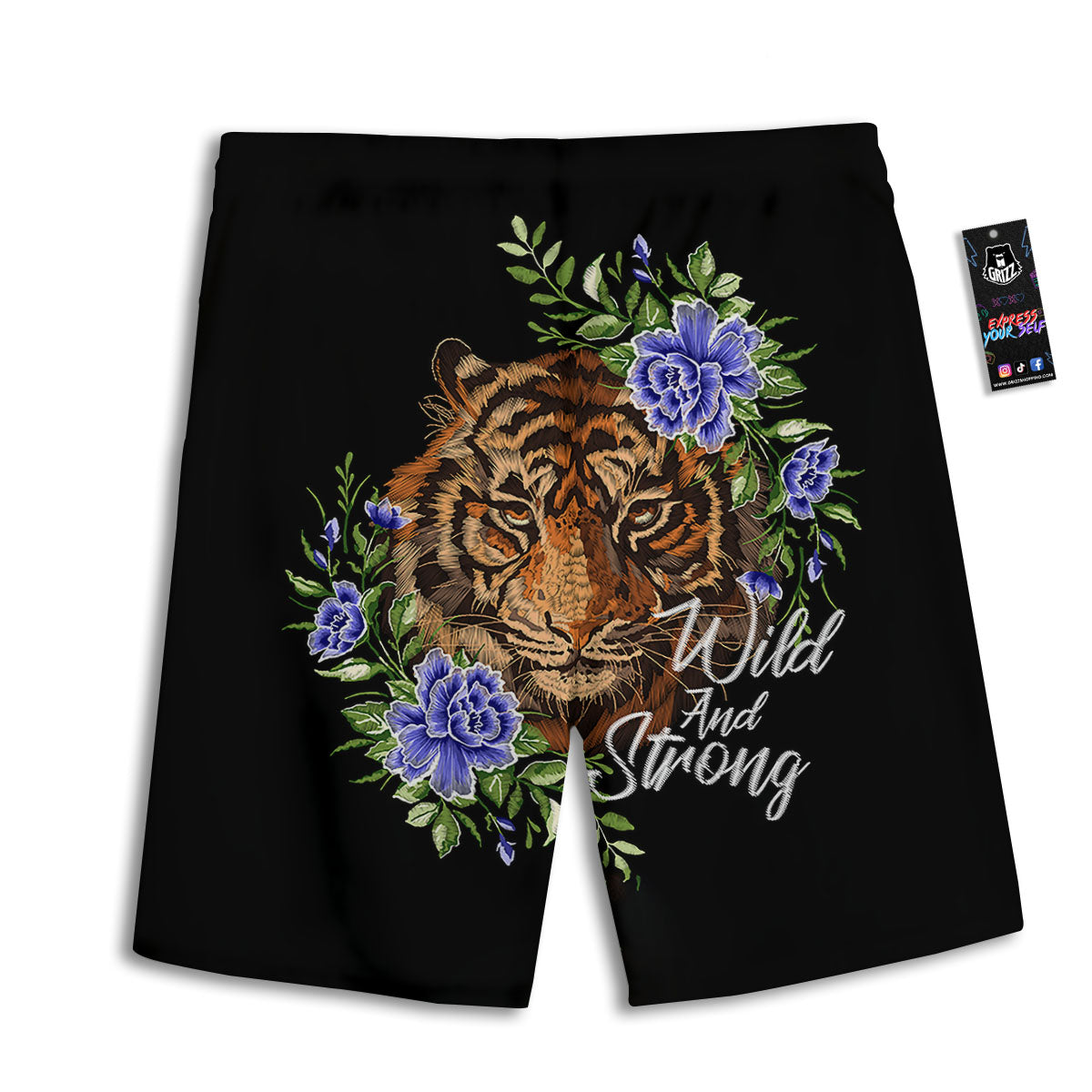 Fossil Dinosaur Monochrome Print Pattern Men's Athletic Shorts
