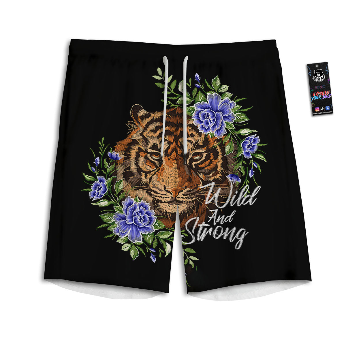 Fossil Dinosaur Monochrome Print Pattern Men's Athletic Shorts