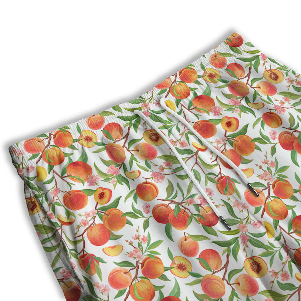 Flower Apricot And Print Pattern Men's Athletic Shorts-grizzshop