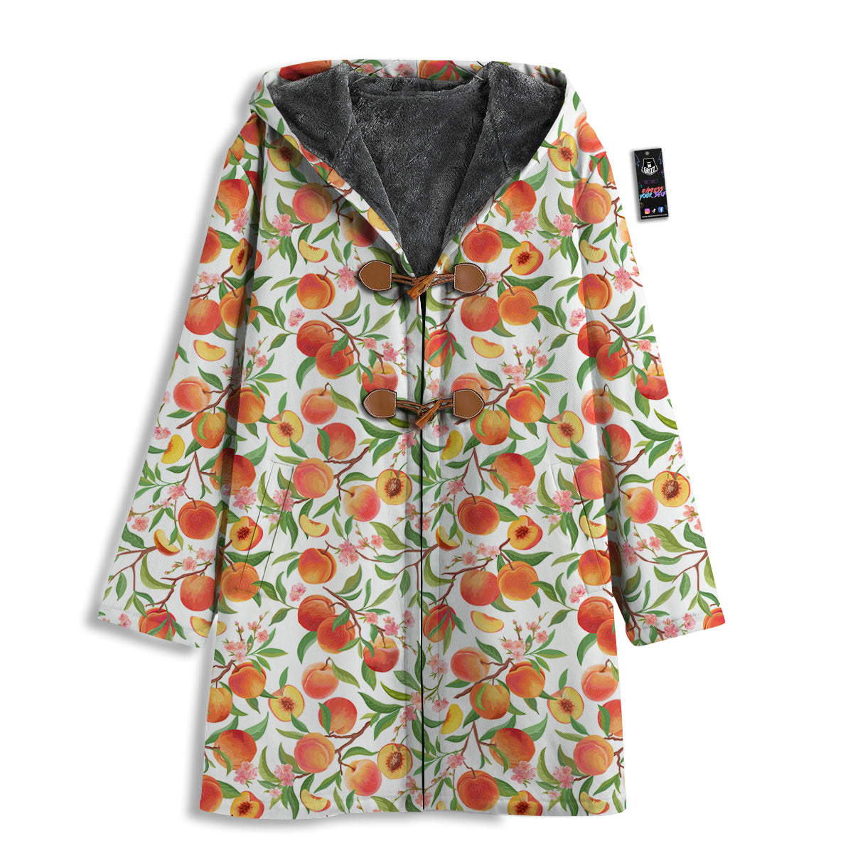 Flower Apricot And Print Pattern Men's Windbreaker Jacket-grizzshop