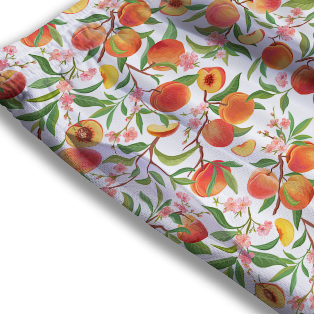 Flower Apricot And Print Pattern Mesh Shorts-grizzshop
