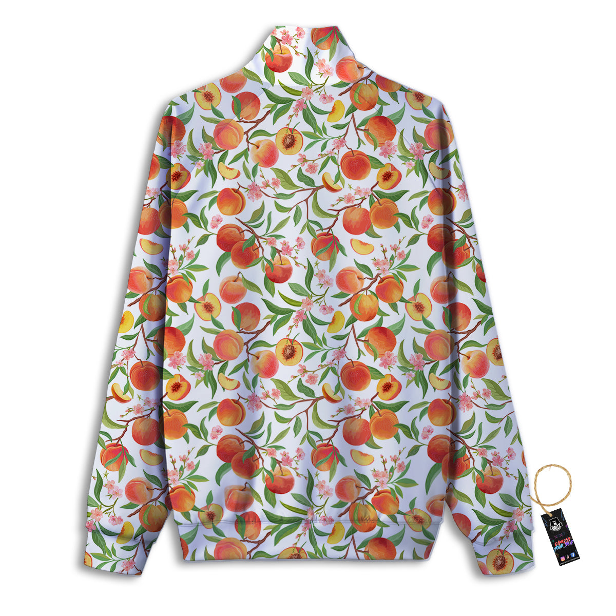 Flower Apricot And Print Pattern Track Jacket-grizzshop