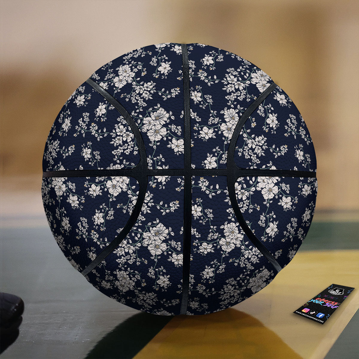 Flower Blossom Floral Print Pattern Basketball-grizzshop