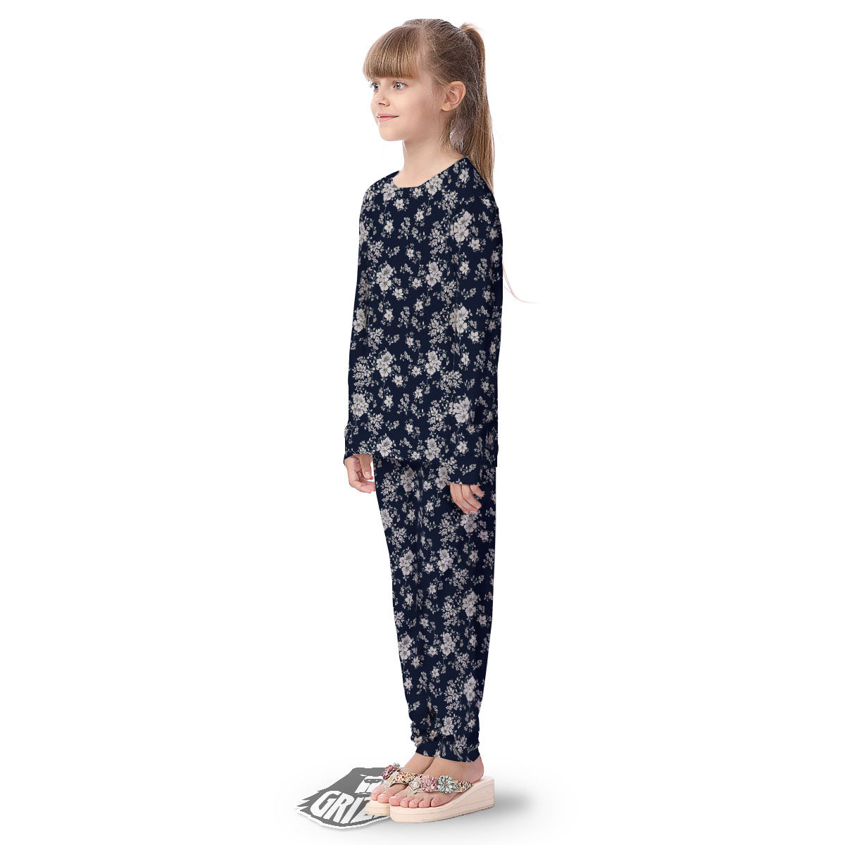 Flower Blossom Floral Print Pattern Kid's Pajamas-grizzshop