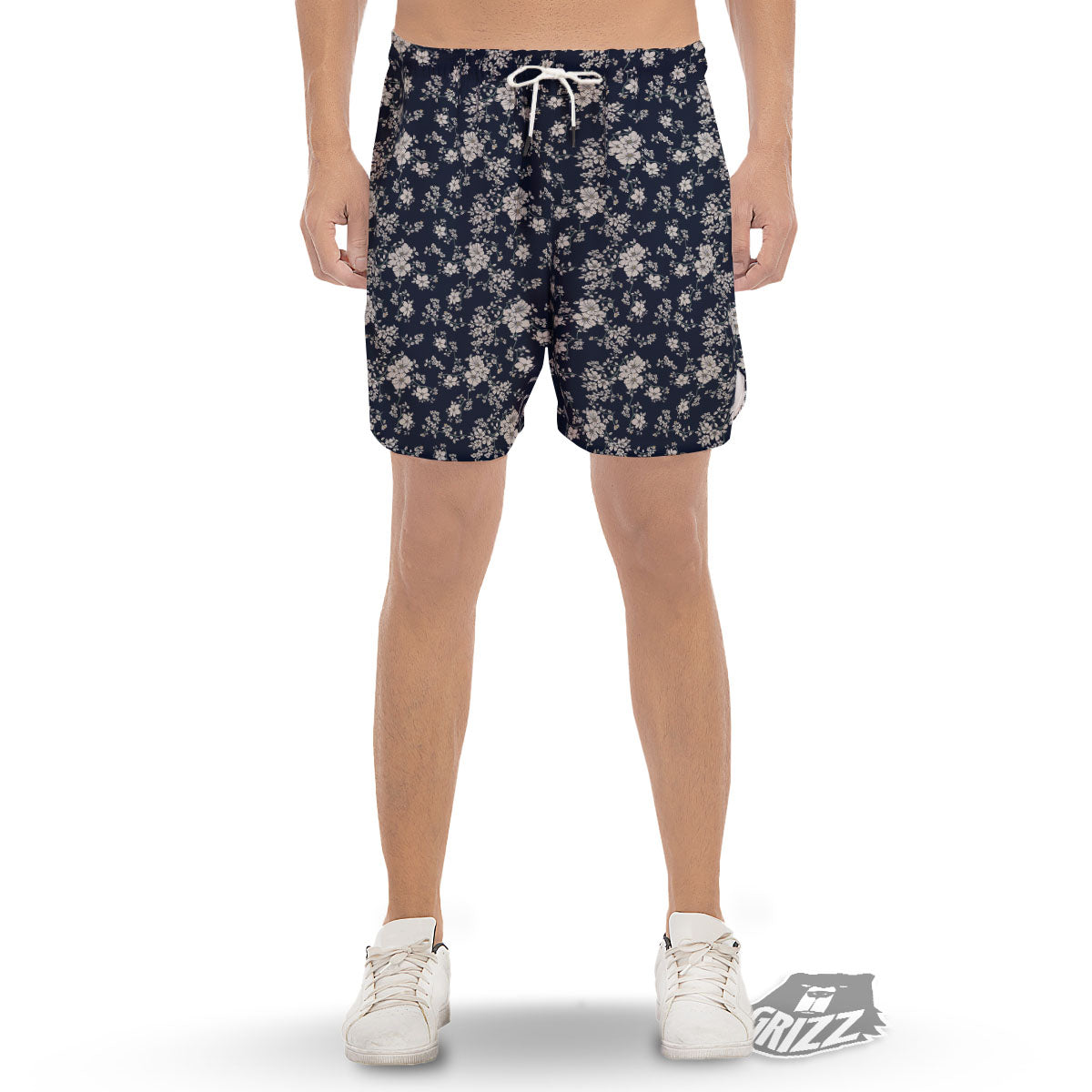 Flower Blossom Floral Print Pattern Men's Gym Shorts-grizzshop