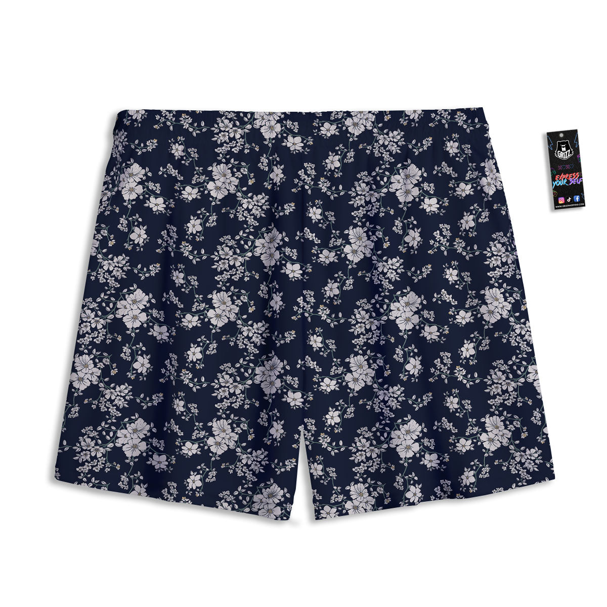 Flower Blossom Floral Print Pattern Mesh Shorts-grizzshop