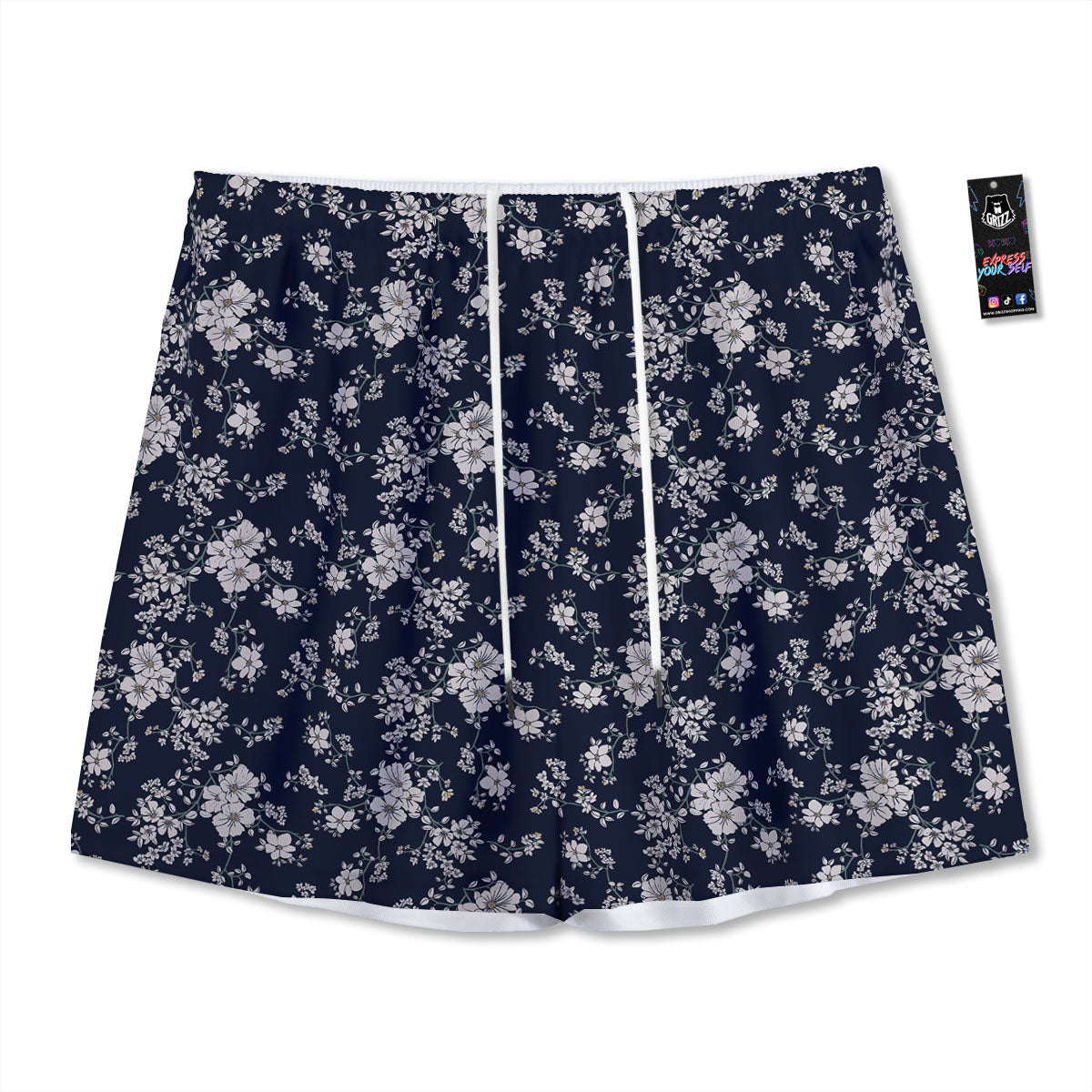 Flying Playing Cards Print Mesh Shorts