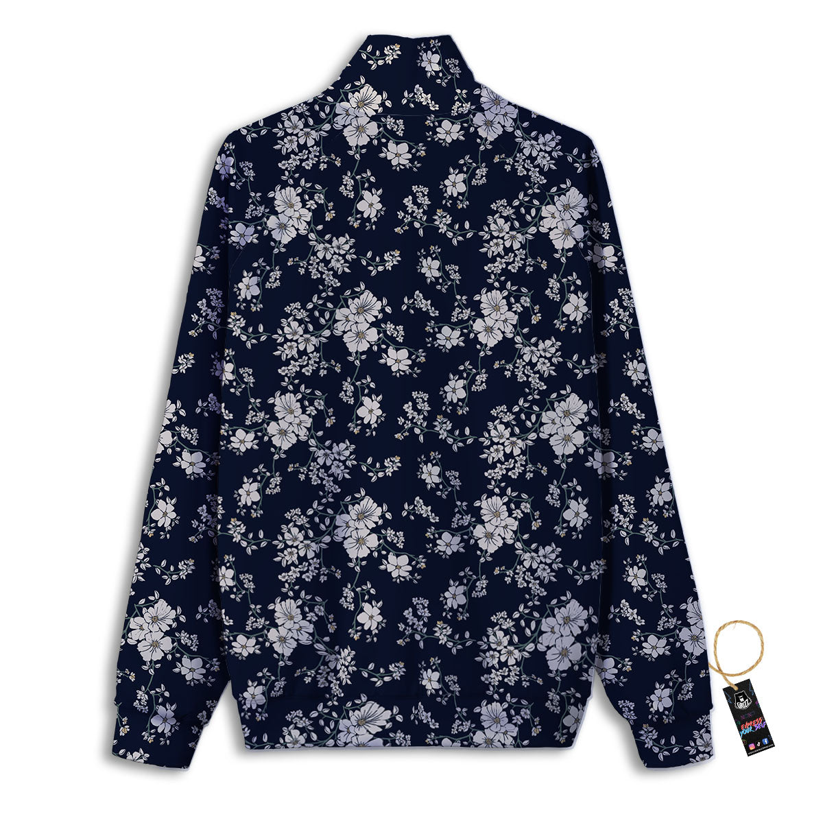 Flower Blossom Floral Print Pattern Track Jacket-grizzshop