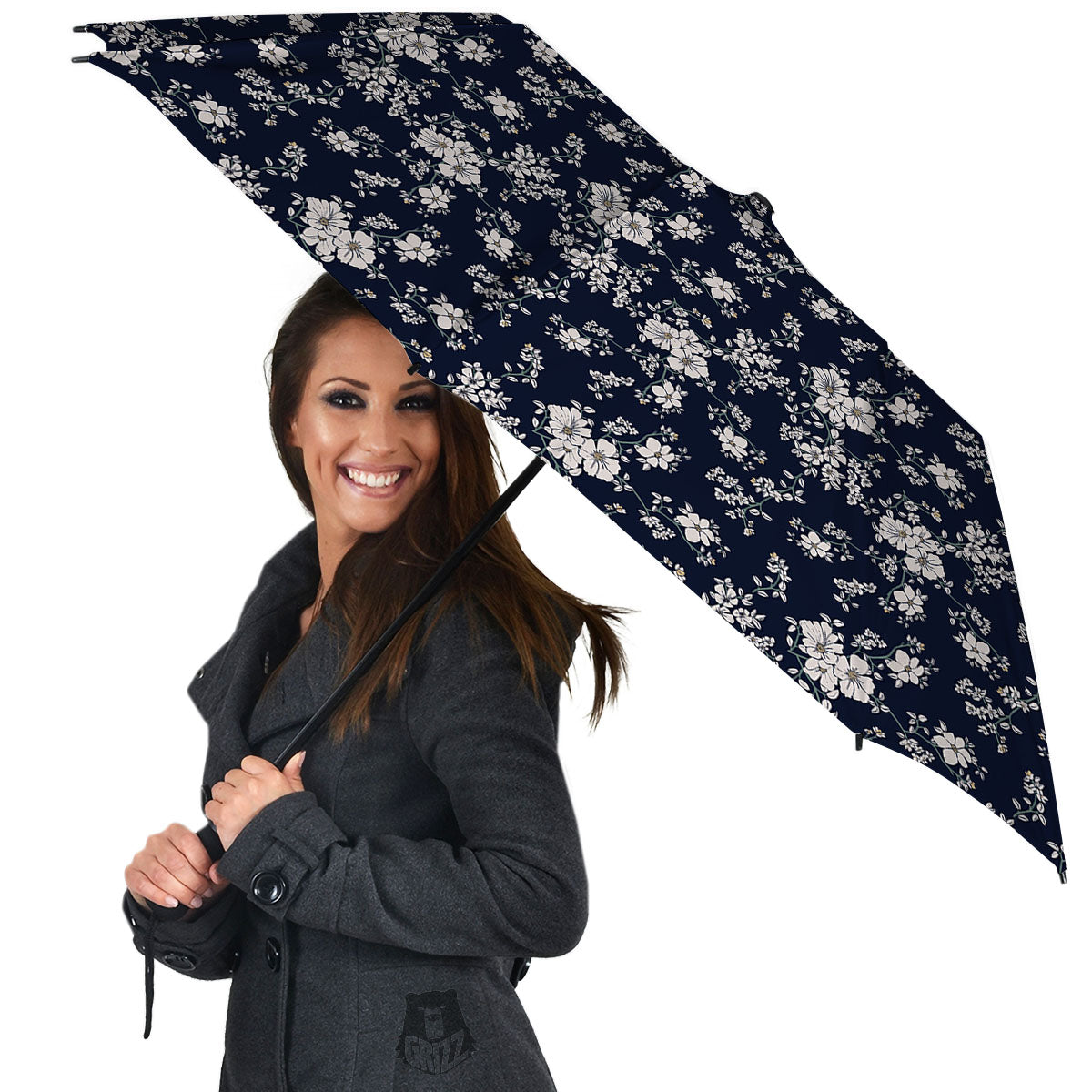 Flower Blossom Floral Print Pattern Umbrella-grizzshop