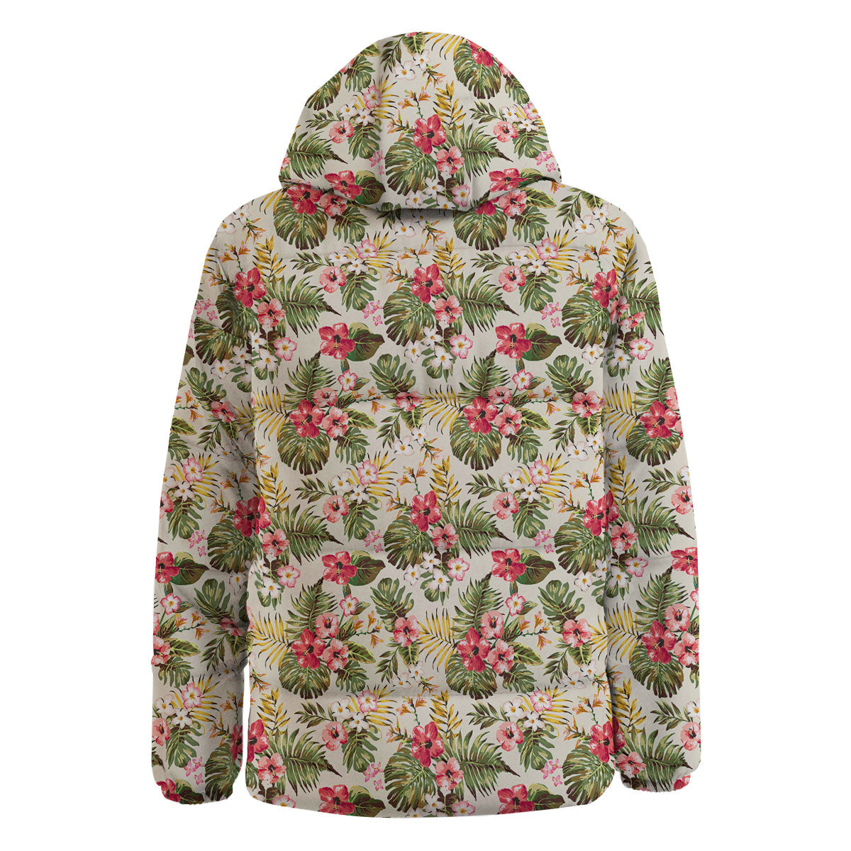 Flower Blossom Tropical Print Pattern Down Jacket-grizzshop