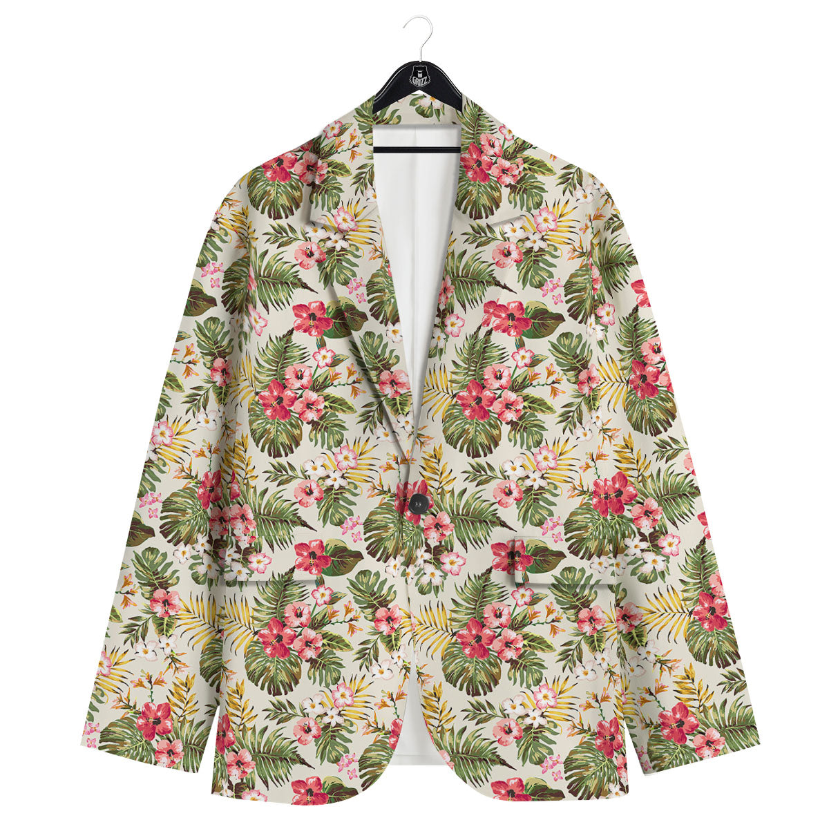 Flower Blossom Tropical Print Pattern Men's Sport Coat-grizzshop