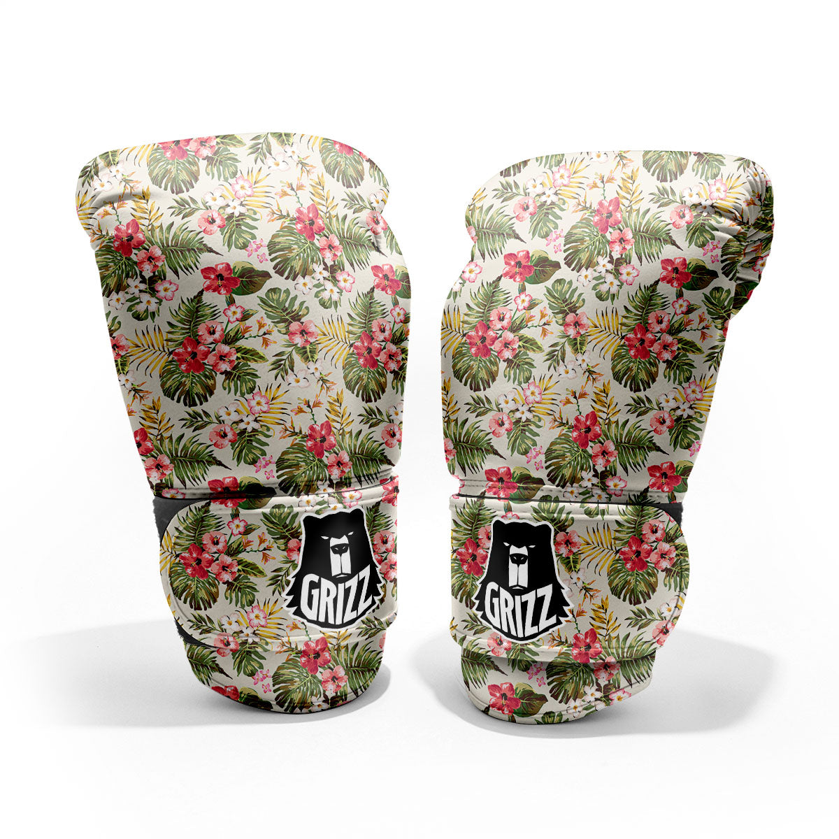 Flower Blossom Tropical Print Pattern Pro Boxing Glove