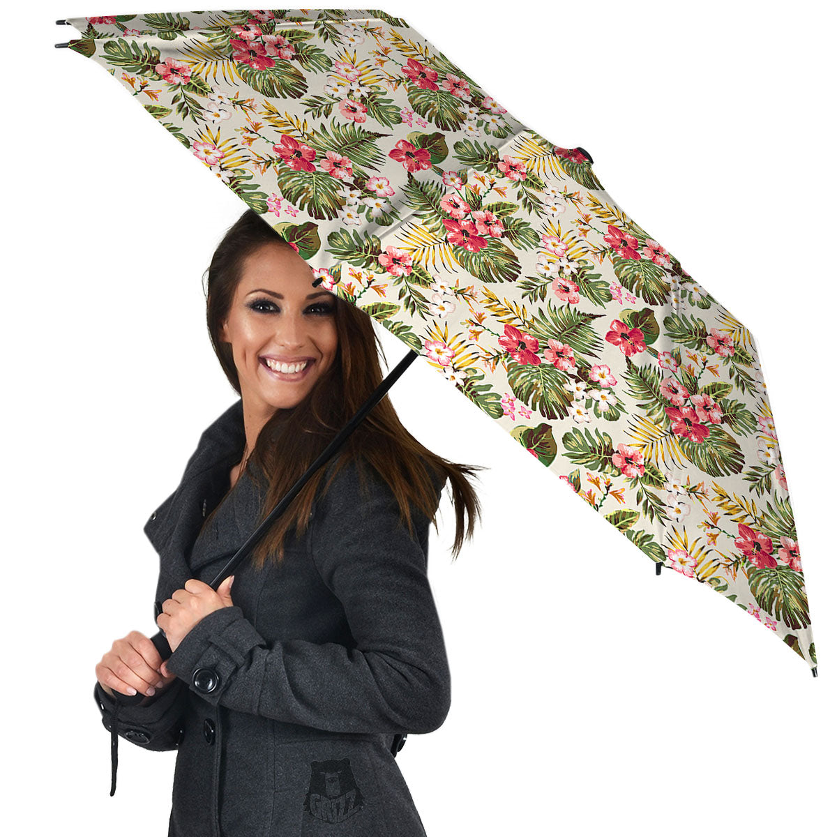 Flower Blossom Tropical Print Pattern Umbrella-grizzshop