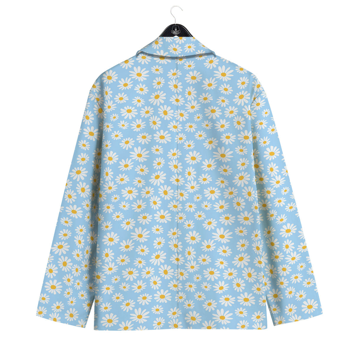 Flower Blue Daisy Print Pattern Men's Sport Coat-grizzshop