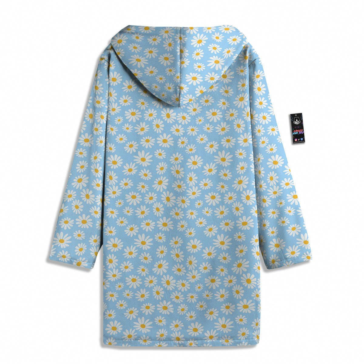 Flower Blue Daisy Print Pattern Men's Windbreaker Jacket-grizzshop