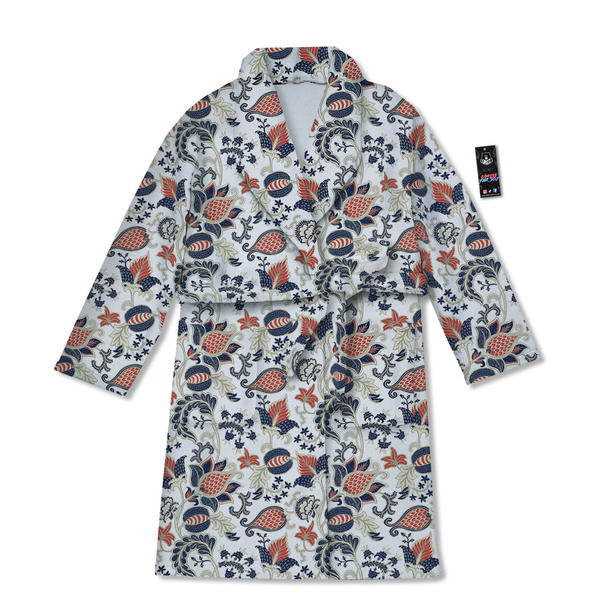 Flower Boho Paisley Print Pattern Bathrobe-grizzshop