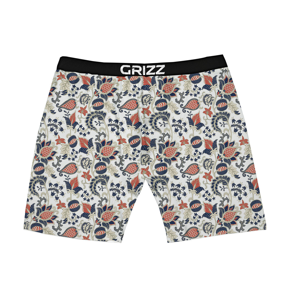 Flower Boho Paisley Print Pattern Boxer Briefs-grizzshop