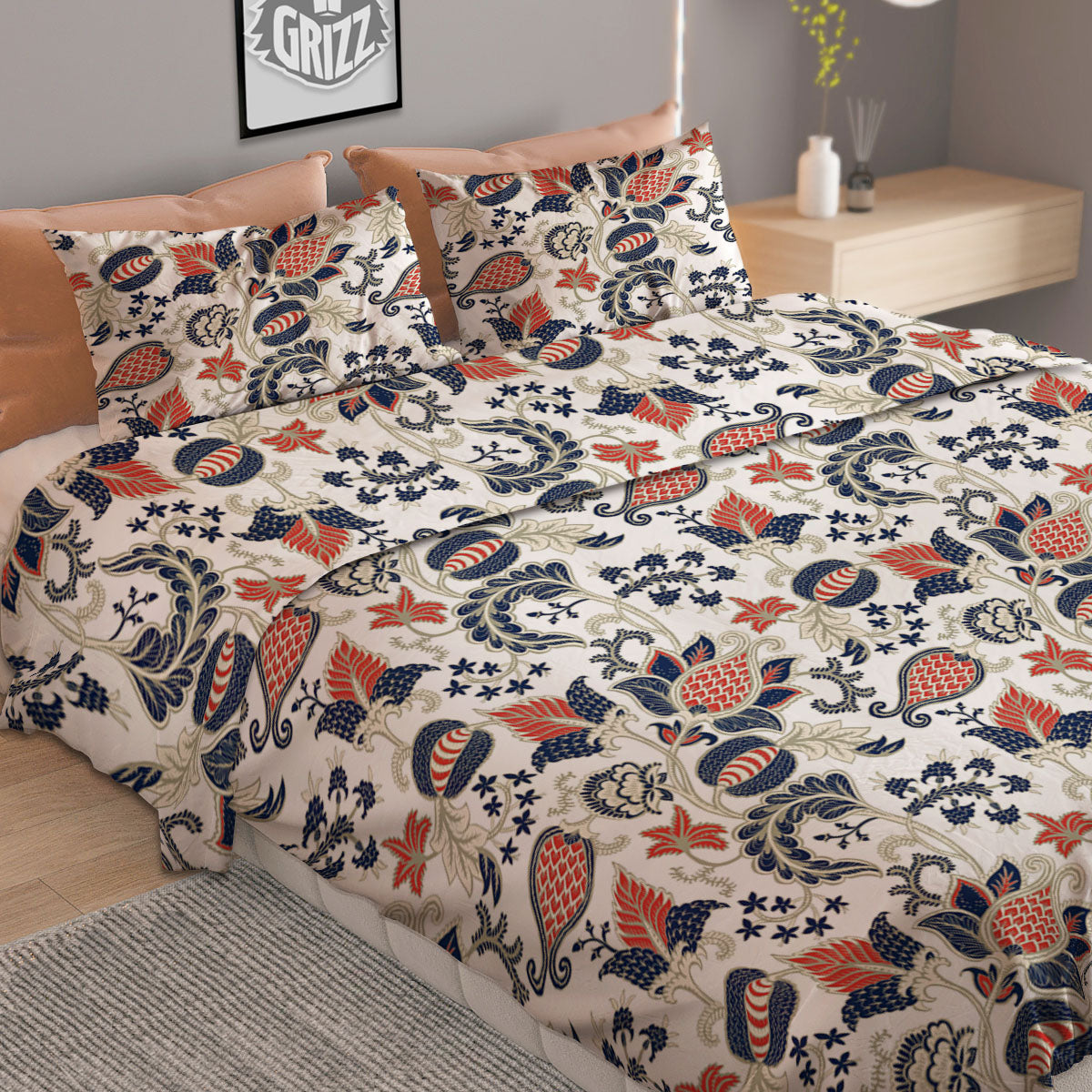 Fossil Dino Skeleton Print Pattern Duvet Cover Bedding Set