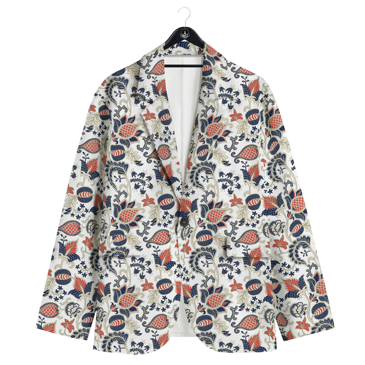 Flower Boho Paisley Print Pattern Men's Sport Coat-grizzshop