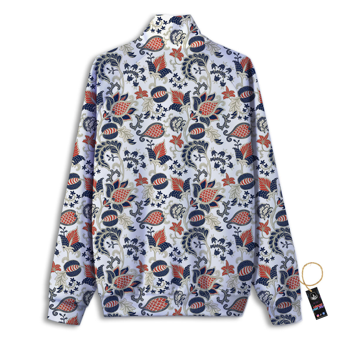 Flower Boho Paisley Print Pattern Track Jacket-grizzshop