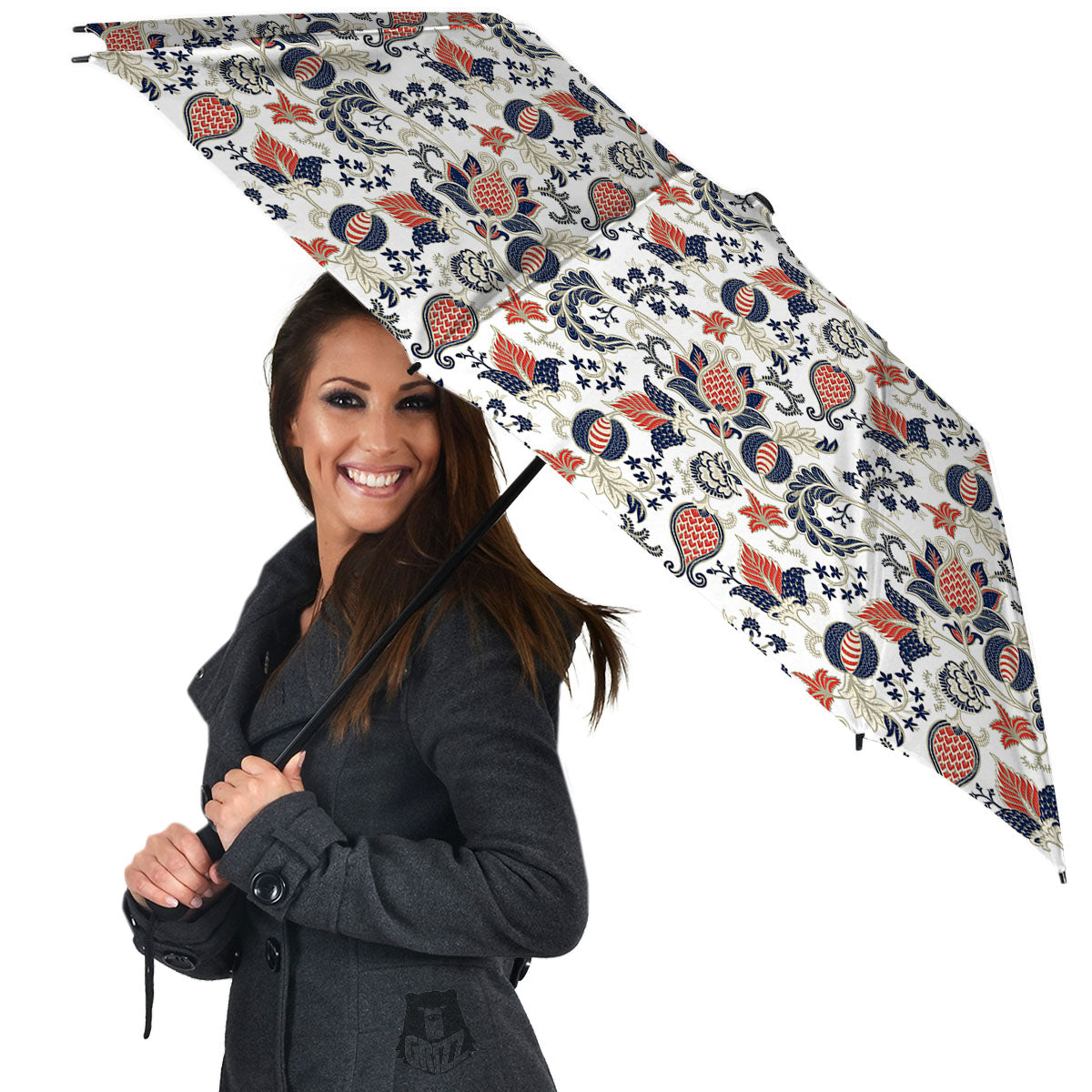 Flower Boho Paisley Print Pattern Umbrella-grizzshop