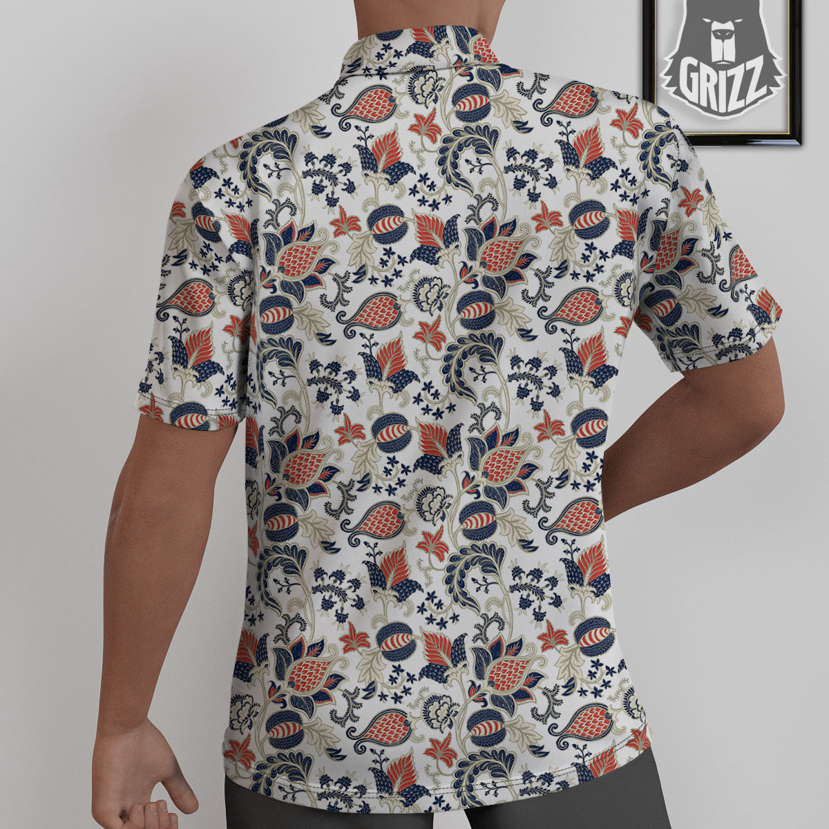 Flower Boho Paisley Print Pattern Untucked Shirts-grizzshop