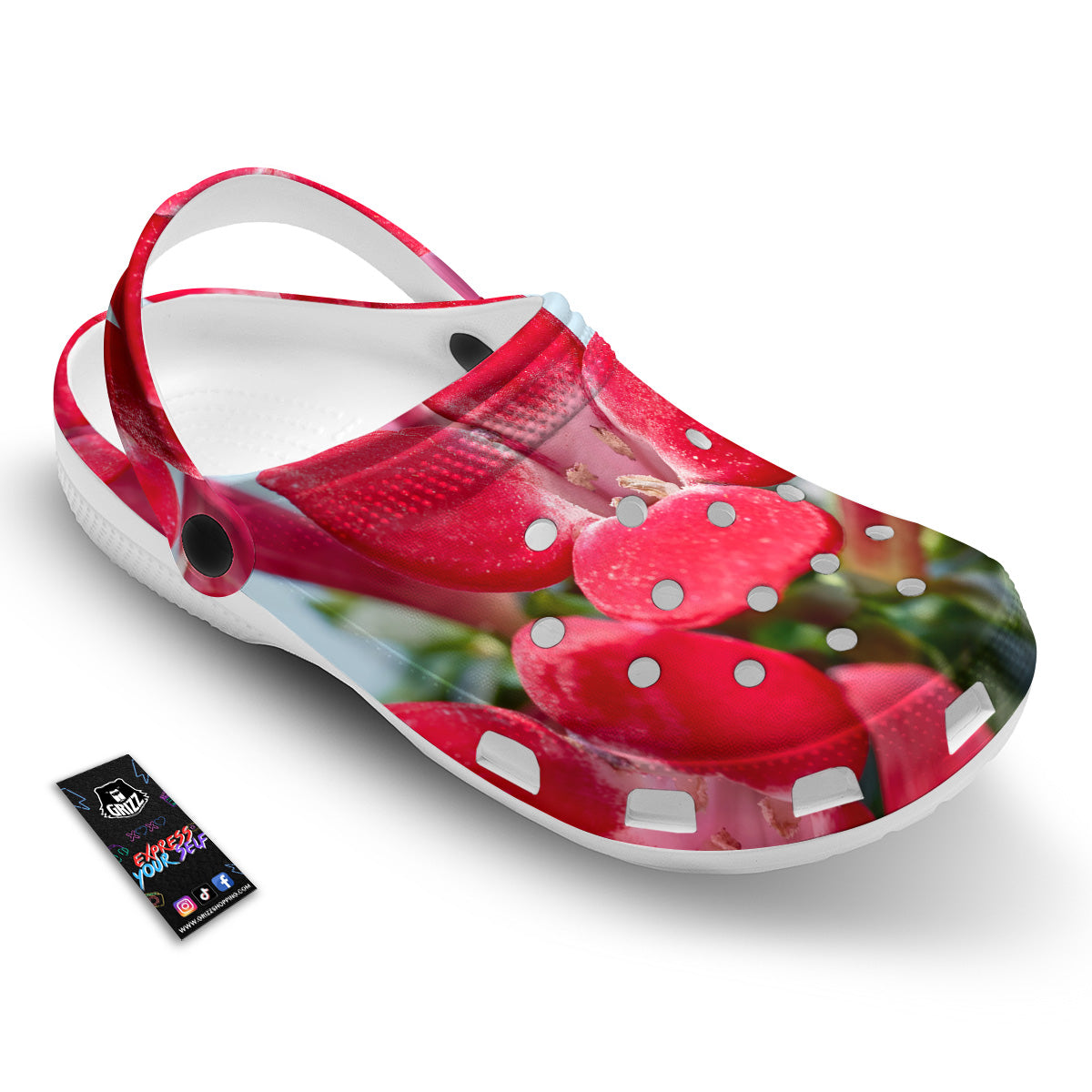 Flower Bouvardia Print Clog-grizzshop