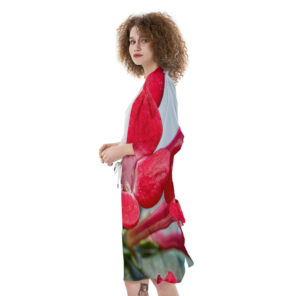 Flower Bouvardia Print Kimono-grizzshop