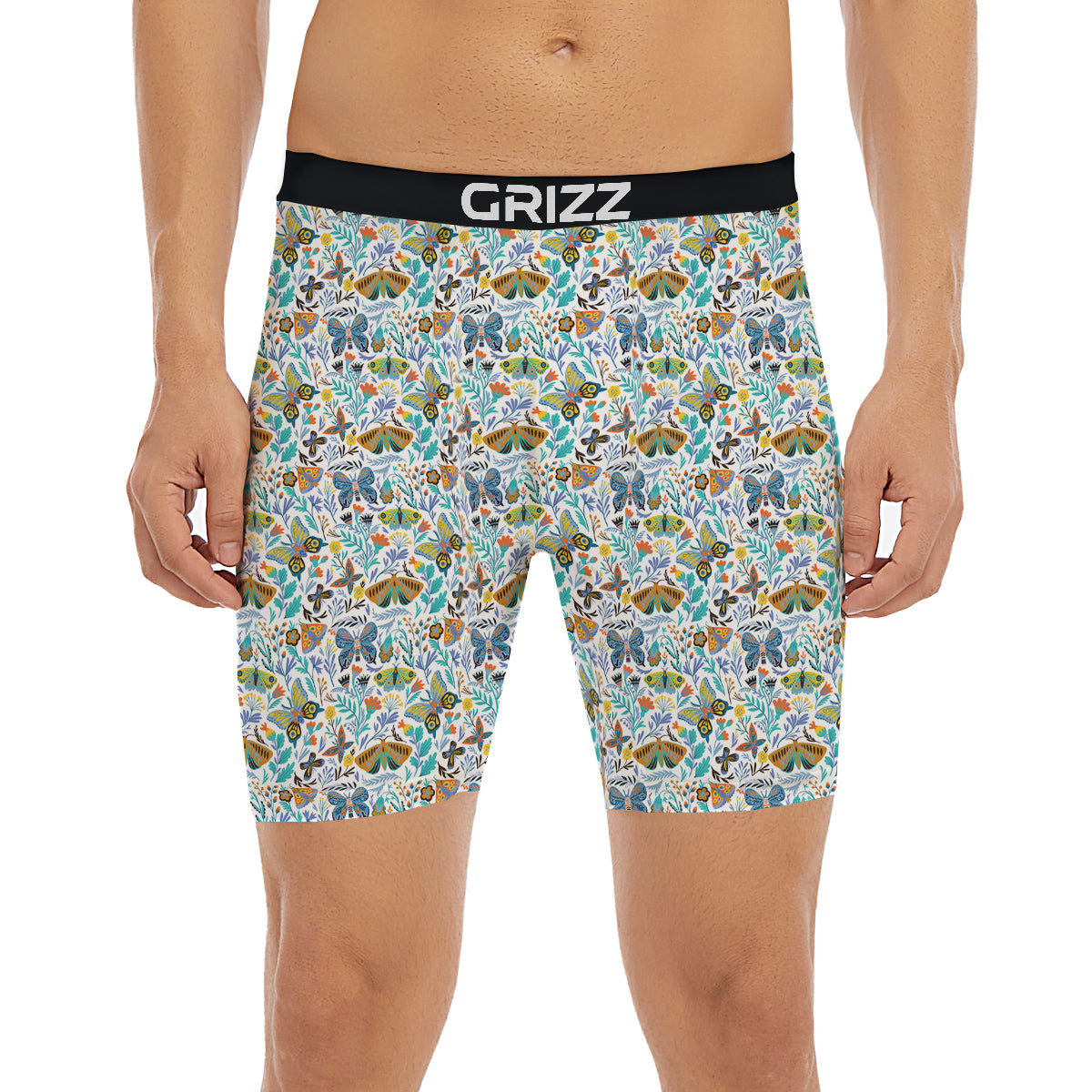 Flower Butterfly And Print Pattern Boxer Briefs-grizzshop