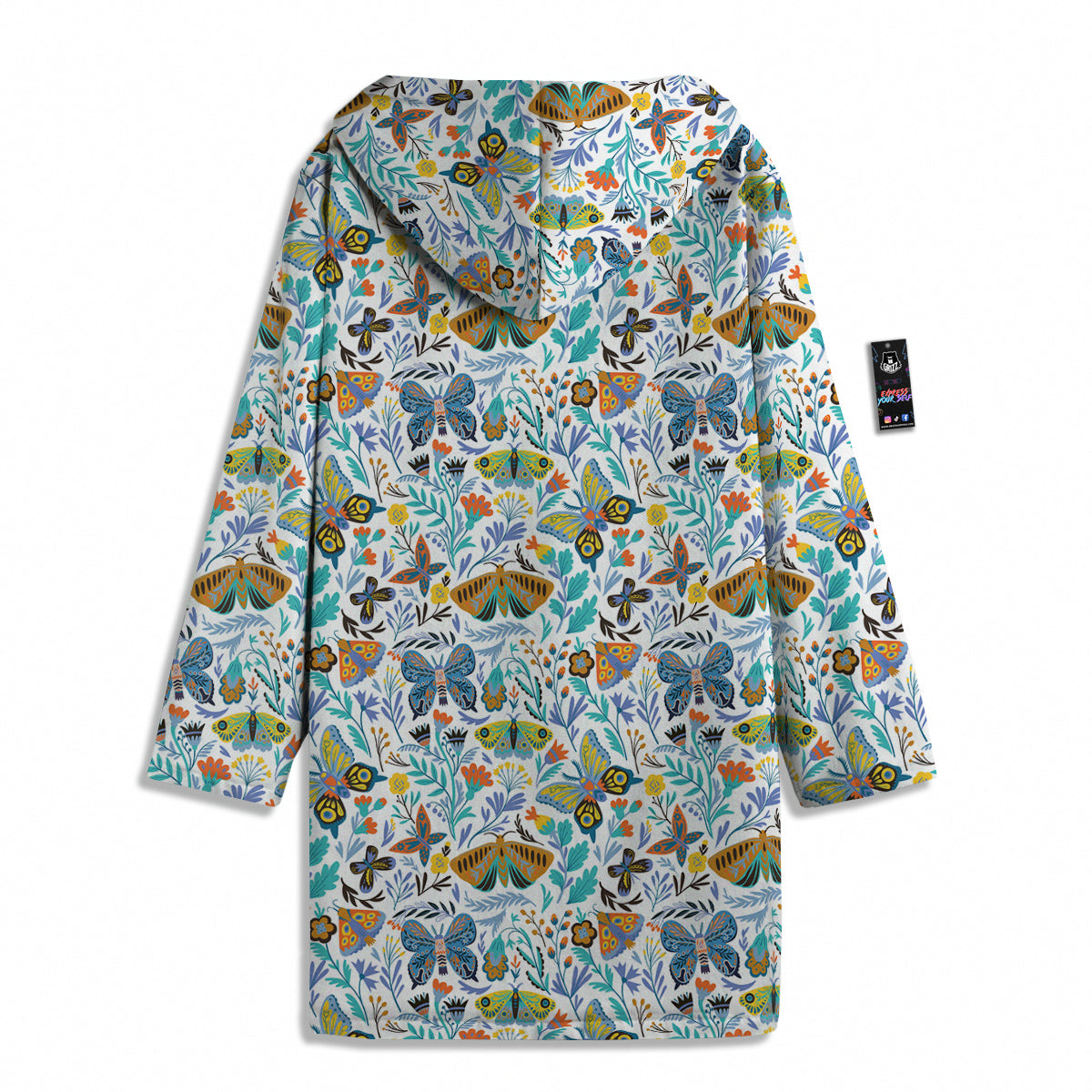 Flower Butterfly And Print Pattern Men's Windbreaker Jacket-grizzshop