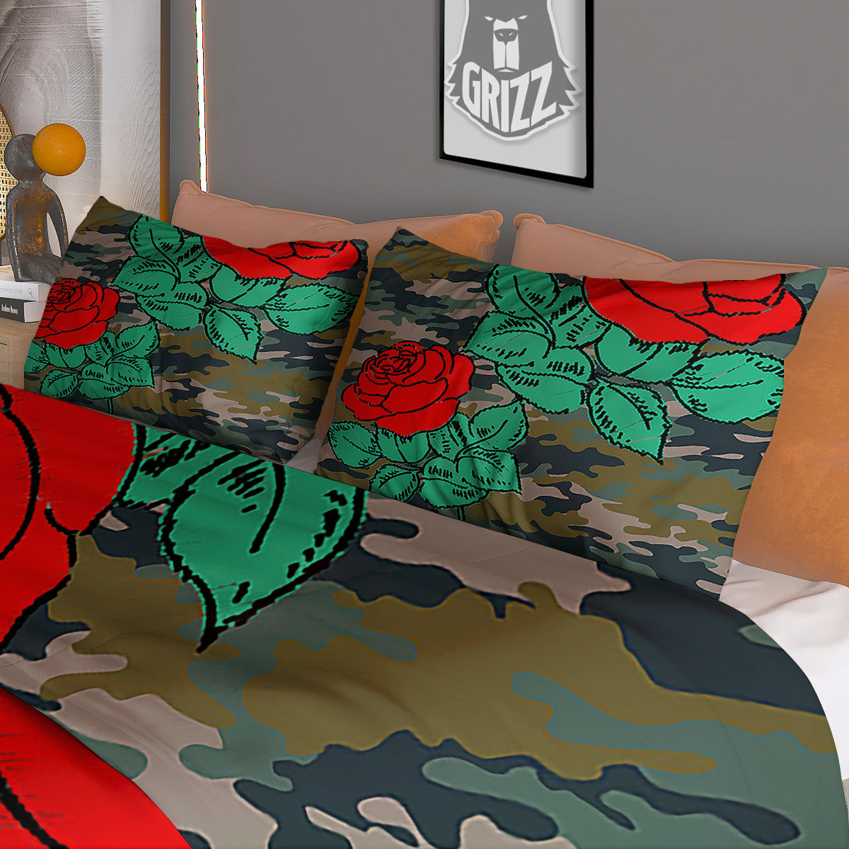 Floral Tulip Yellow Print Pattern Duvet Cover Bedding Set