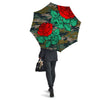 Flower Camouflage Red Rose Print Umbrella-grizzshop