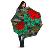 Flower Camouflage Red Rose Print Umbrella-grizzshop